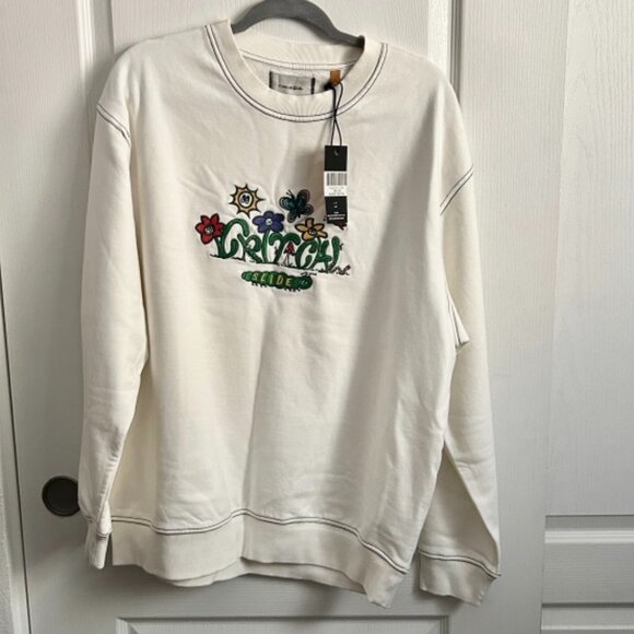 NWT Embroidered Crewneck Sweatshirt - Picture 2 of 3